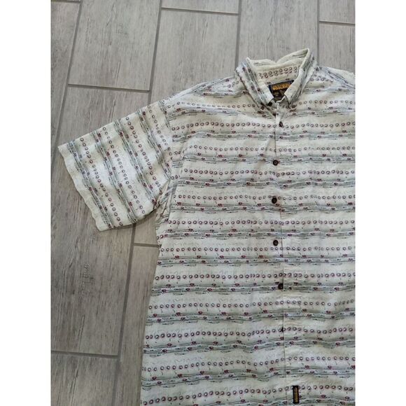 VTG Woolrich Fishing Allover Print Mens 2XL Fish Pattern Theme Button Up Shirt - Picture 3 of 7